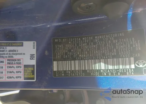 2020 Toyota Corolla Xse из США, поврежденный, VIN 5YFT4RCE2LP034416